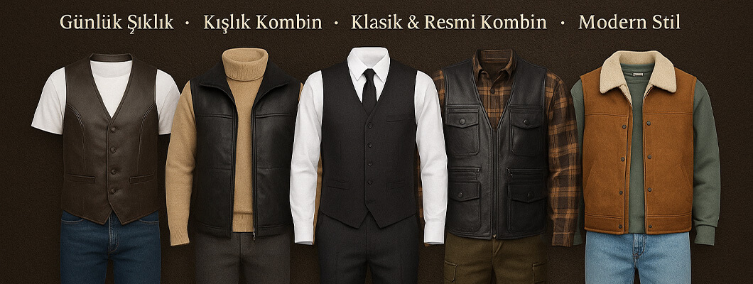Deri Yelek Kombin Önerileri | Erkekler İçin Şık ve Maskülen Stil