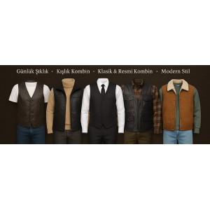 Deri Yelek Kombin Önerileri | Erkekler İçin Şık ve Maskülen Stil