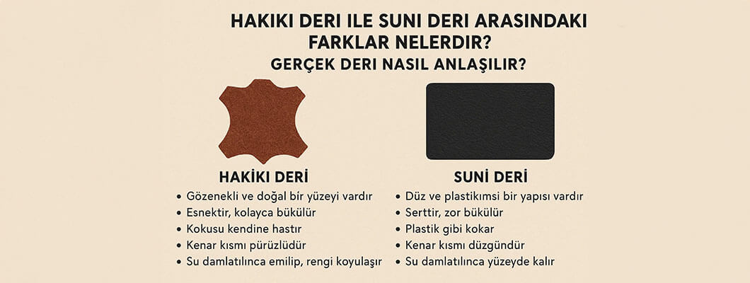 Hakiki Gerçek Deri Nasıl Anlaşılır? 5 Pratik Yöntem ve İpuçları Hakiki Gerçek Deri Nasıl Anlaşılır? 5 Pratik Yöntem ve İpuçları