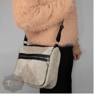 Kadın Bej Rengi Hakiki Deri Omuz Çantası