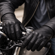 Premium Hakiki Dana Derisi Motor Eldiveni – Boğum ve Avuç İçi Korumalı