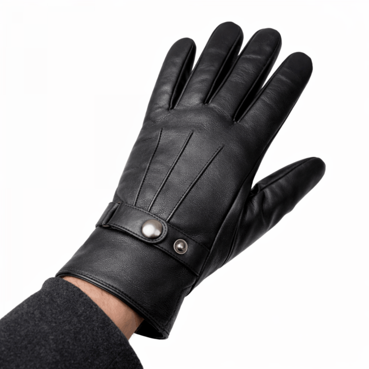 Hakiki Keçi Derisi Sıcak Tutan Miflon Astarlı Erkek Eldiven - Uygun Fiyatlı