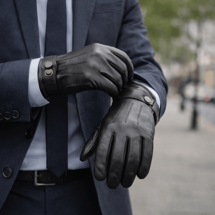 Hakiki Keçi Derisi Sıcak Tutan Miflon Astarlı Erkek Eldiven - Uygun Fiyatlı