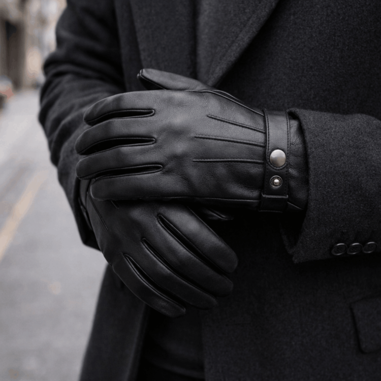 Hakiki Keçi Derisi Sıcak Tutan Miflon Astarlı Erkek Eldiven - Uygun Fiyatlı