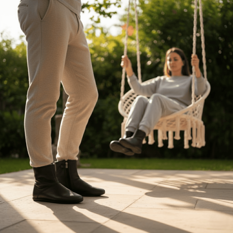 Hakiki deri kürklü siyah ev ayakkabısı mest modeli