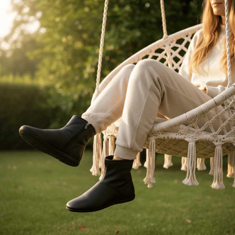 Hakiki deri kürklü siyah ev ayakkabısı mest modeli