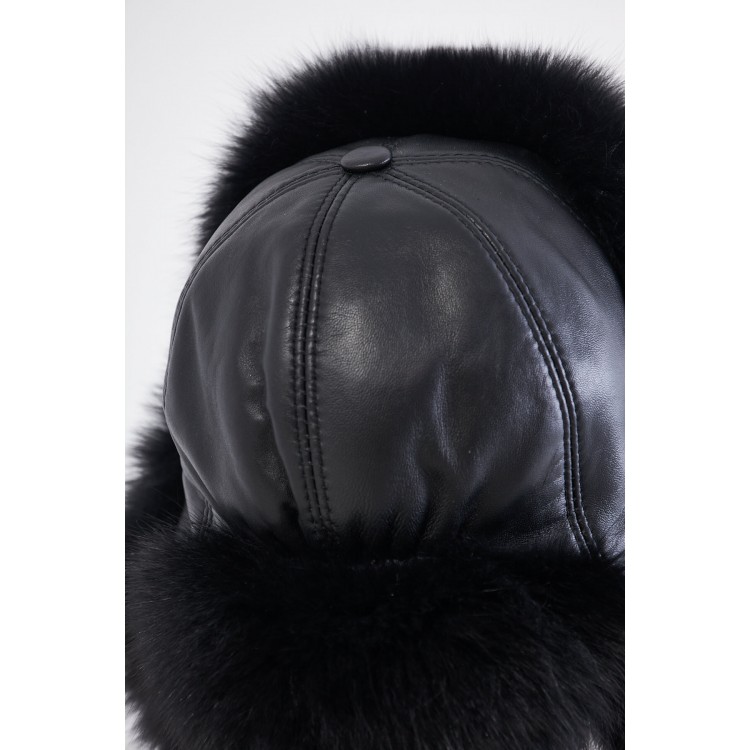 %100 Hakiki Tilki Kürklü Ushanka Kadın Deri Şapka - Stil ve Sıcaklık - Derisitesi