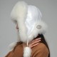 Beyaz Tilki Kürklü Ushanka Kadın Deri Şapka | Sıcaklık ve Şıklığın Buluştuğu Nokta