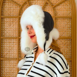 Tilki Kürklü Rus Ushanka Kadın Deri Şapka: Kış Stilinize Sıcak Bir Dokunuş - Derisitesi Tilki Kürklü Rus Ushanka Kadın Deri Şapka: Kış Stilinize Sıcak Bir Dokunuş - Derisitesi