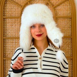 Tilki Kürklü Rus Ushanka Kadın Deri Şapka: Kış Stilinize Sıcak Bir Dokunuş - Derisitesi Tilki Kürklü Rus Ushanka Kadın Deri Şapka: Kış Stilinize Sıcak Bir Dokunuş - Derisitesi