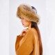 Derisitesi Quality: Women's Leather Hat with Raccoon Fur Derisitesi Quality: Women's Leather Hat with Raccoon Fur