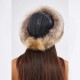 Derisitesi Quality: Women's Leather Hat with Raccoon Fur Derisitesi Quality: Women's Leather Hat with Raccoon Fur
