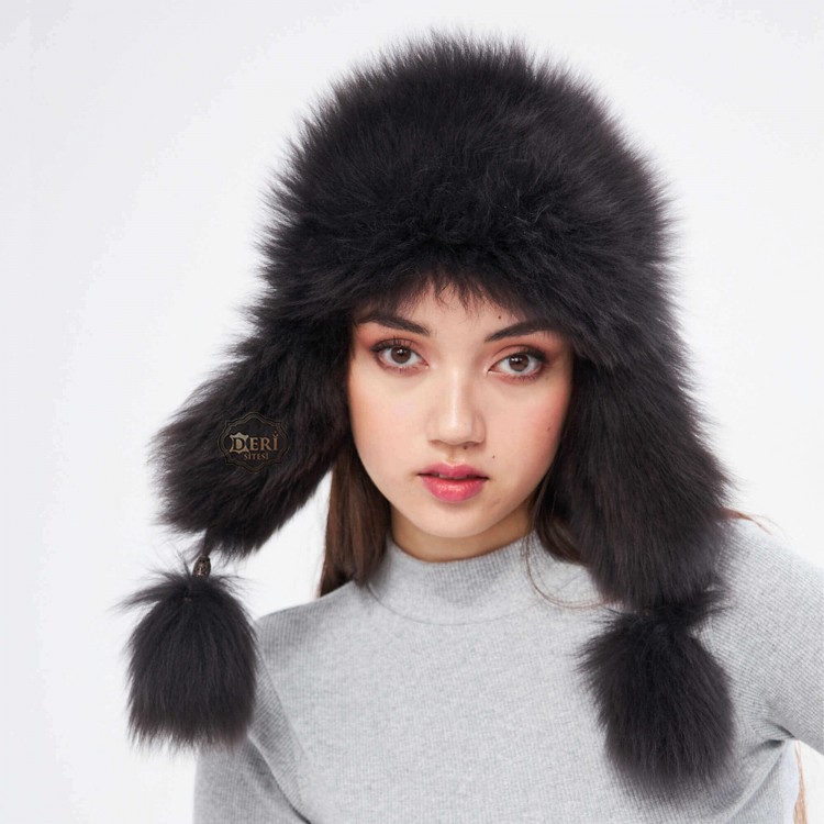 Russian Trapper Winter Fur Ushanka Hat for Women - Brown Shearling Sheepskin Russian Trapper Winter Fur Ushanka Hat for Women - Brown Shearling Sheepskin