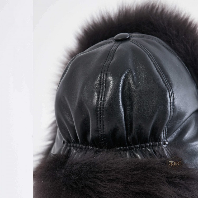 Russian Trapper Winter Fur Ushanka Hat for Women - Brown Shearling Sheepskin Russian Trapper Winter Fur Ushanka Hat for Women - Brown Shearling Sheepskin