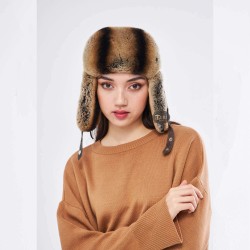 Kahverengi Tavşan Kürklü Ushanka Kadın Deri Şapka ile Kışın Keyfini Çıkarın! Kahverengi Tavşan Kürklü Ushanka Kadın Deri Şapka ile Kışın Keyfini Çıkarın!