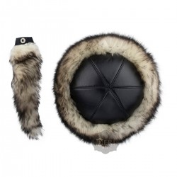 Leather Winter Fur Hat - Stylish and Warm Headwear for Outdoor Activities Leather Winter Fur Hat - Stylish and Warm Headwear for Outdoor Activities
