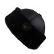 Siyah Renk İçi Kürklü Outdoor Deri Şapka - Serdar Modeli - Ş073