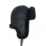 Erkek Siyah Deri Ushanka Şapka - Kışlık Kürklü Outdoor Şapka Erkek Siyah Deri Ushanka Şapka - Kışlık Kürklü Outdoor Şapka