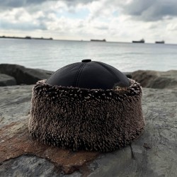 Men's Genuine Lambskin Fur-Lined Winter Leather Hat - Sheepskin Hat Men's Genuine Lambskin Fur-Lined Winter Leather Hat - Sheepskin Hat