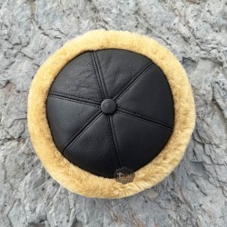Genuine Lamb Leather Fur-Lined Men's Leather Hat | Cozy Warmth for Cold Winter Days Genuine Lamb Leather Fur-Lined Men's Leather Hat | Cozy Warmth for Cold Winter Days