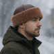 Brown Men's Leather Hat | Lambskin Fur Lined | Shearling Sheepskin Winter Hat Brown Men's Leather Winter Shearling Sheepskin Hat