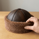 Brown Men's Leather Hat | Lambskin Fur Lined | Shearling Sheepskin Winter Hat Brown Men's Leather Winter Shearling Sheepskin Hat