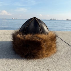 Turkish Archery Inspired: Handmade Leather Bork Hat Turkish Archery Inspired: Handmade Leather Bork Hat