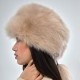Hilal Vizon Rengi Kuzu Kürklü Kadın Deri Börk, Şapka Modelimiz - BŞ159