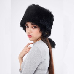 Kızıl Elma Kürklü Kadın Deri Şapka Börk Modelimiz - BŞ160 Kızıl Elma Kürklü Kadın Deri Şapka Börk Modelimiz - BŞ160