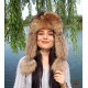 Umay Rakun Kürkü Kadın Deri Şapka, Börk Modelimiz - BŞ168