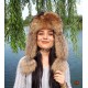 %100 Hakiki Rakun Kürklü Ushanka Kadın Deri Şapka - Stil ve Sıcaklık