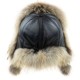 %100 Hakiki Rakun Kürklü Ushanka Kadın Deri Şapka - Stil ve Sıcaklık