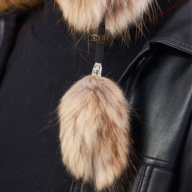 %100 Hakiki Rakun Kürklü Ushanka Kadın Deri Şapka - Stil ve Sıcaklık