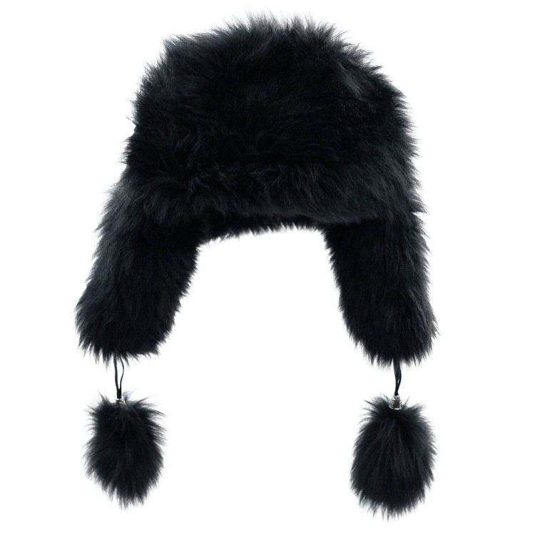 Karam Siyah Kürklü Kadın Deri Şapka, Börk Modelimiz - BŞ176