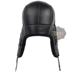 Erkek Koyun Derisi Pilot Şapka - İçi Kürklü Kışlık Deri Şapka Erkek Koyun Derisi Pilot Şapka - İçi Kürklü Kışlık Deri Şapka