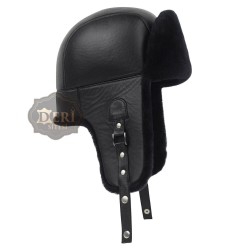 Erkek Kışlık Kürklü Pilot Deri Şapka | %100 Hakiki Deri | Sıcak ve Şık Erkek Kışlık Kürklü Pilot Deri Şapka | %100 Hakiki Deri | Sıcak ve Şık