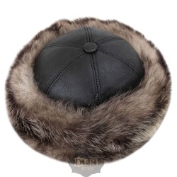Leather Hat - Traditional Turkish Hat - Handmade - Winter Sheepskin Hat Leather Hat - Traditional Turkish Hat - Handmade - Winter Sheepskin Hat