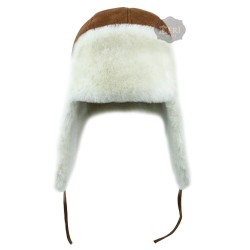 Pilot Deri Şapka - Unisex Kışlık Kürklü Deri Şapka 