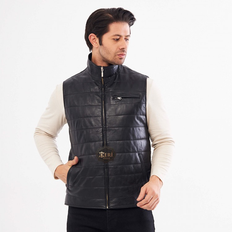 2024's Trendiest Leather Vest: Black Sports Leather Vest 2024's Trendiest Leather Vest: Black Sports Leather Vest