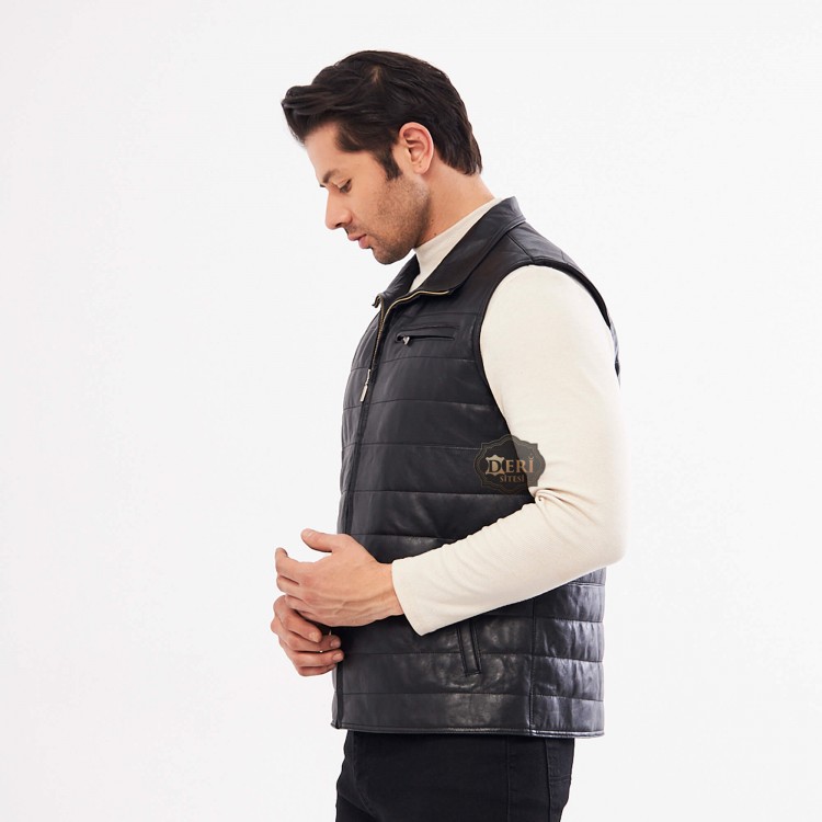 2024's Trendiest Leather Vest: Black Sports Leather Vest 2024's Trendiest Leather Vest: Black Sports Leather Vest
