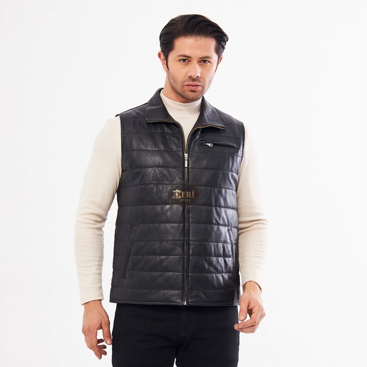 2024's Trendiest Leather Vest: Black Sports Leather Vest 2024's Trendiest Leather Vest: Black Sports Leather Vest