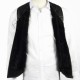 Genuine Lambskin Shearling Lined Men’s Leather Vest Men’s leather vest made from genuine lambskin with real shearling lining, zippered front, winter wear