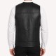 Genuine Lambskin Shearling Lined Men’s Leather Vest Men’s leather vest made from genuine lambskin with real shearling lining, zippered front, winter wear