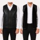 Genuine Lambskin Shearling Lined Men’s Leather Vest Men’s leather vest made from genuine lambskin with real shearling lining, zippered front, winter wear
