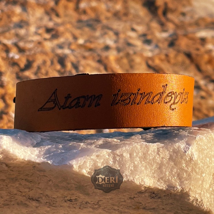 Hediyelik Kişiye Özel Deri Bileklik