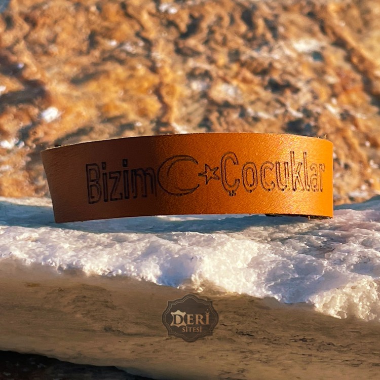 Hediyelik Kişiye Özel Deri Bileklik