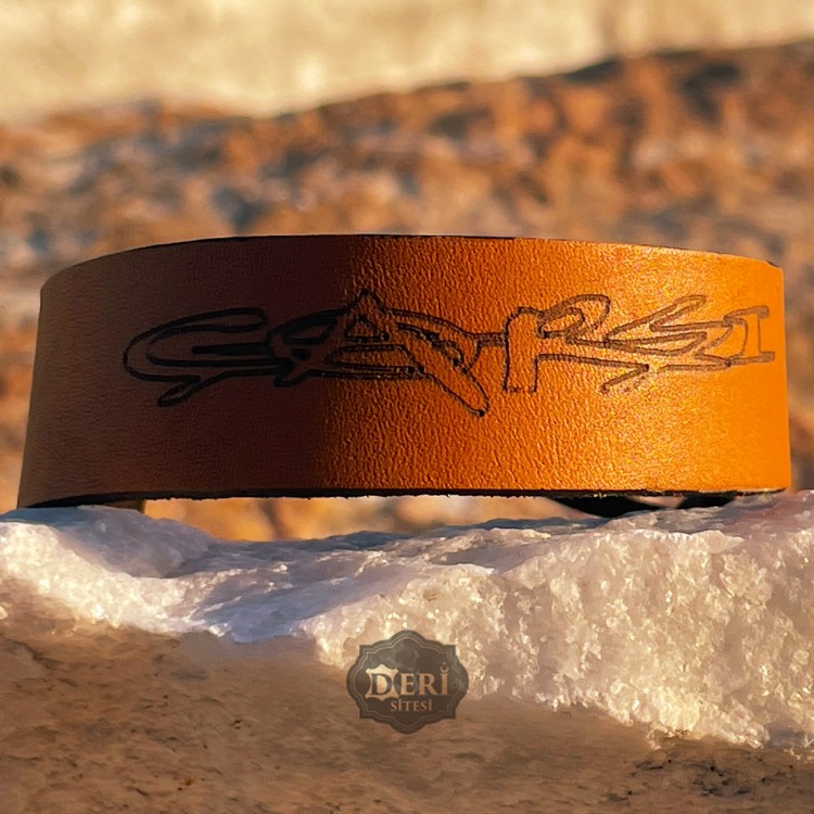 Hediyelik Kişiye Özel Deri Bileklik