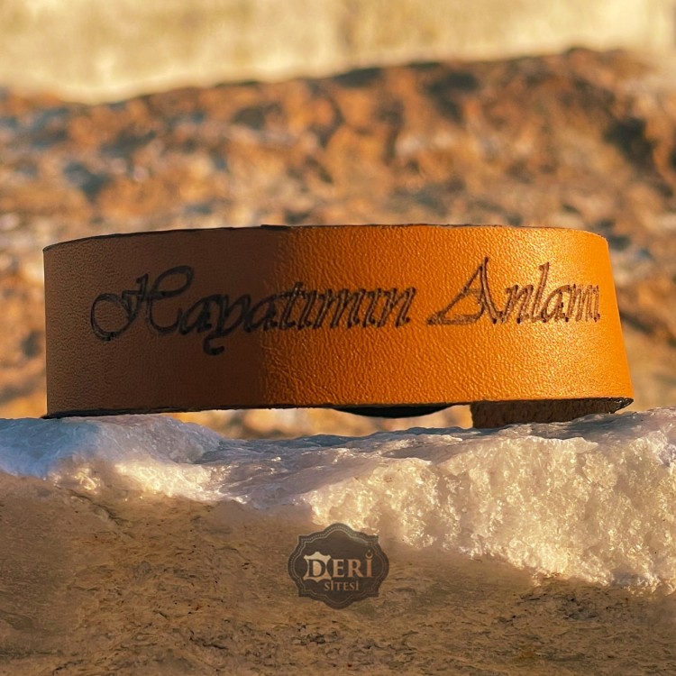 Hediyelik Kişiye Özel Deri Bileklik