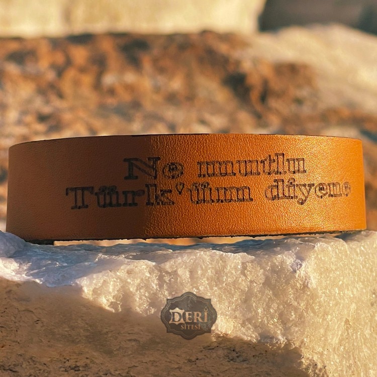 Hediyelik Kişiye Özel Deri Bileklik