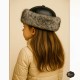 Girls’ Winter Leather Hat – Grey Wolf Fur Trim Girls’ winter hat with grey wolf fur trim and black lamb leather top – lined with sheepskin fleece